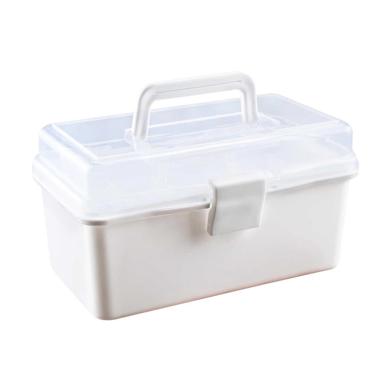 clear tackle box with handle MyGift Gray Empty First Aid Storage The Meiho Medium Handy Box is a sturdy Plano Doubled-Sided Pocket Tackle Organizer