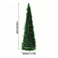 thumbnail image 3 of Christmas Decorations Retractable Christmas Tree Green Leaves 59in Folding Wool Screw Christmas Tree Christmas Decoration Ornaments Family Gifts, 3 of 6