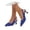Blue, variant on AJGRHE Womens Adjustable Slingback Heels, Pointed Toe Mid-Low Heel, Cute Knitted Slip On Work Pumps Dress Shoes Navy 40