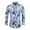 Navy, variant on PBNBP Mens Dress Shirts Floral Print Personality Business Long Sleeve Dress Shirts Vintage Button Down Shirts Turn Down Collar Tops
