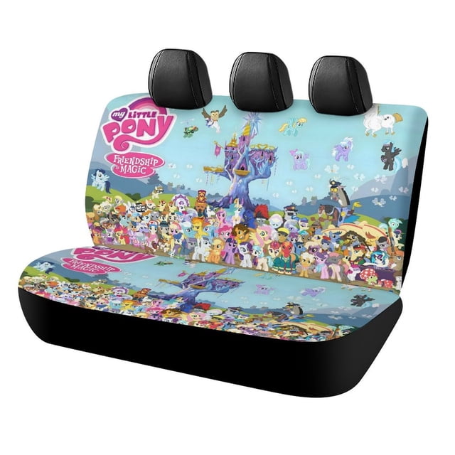 My Little Pony: La Magia de la Amistad-theme Car Rear Seat Covers Back Elastic Flexible Car Seat Covers Decorative Fits Most Cars 120x59x76cm