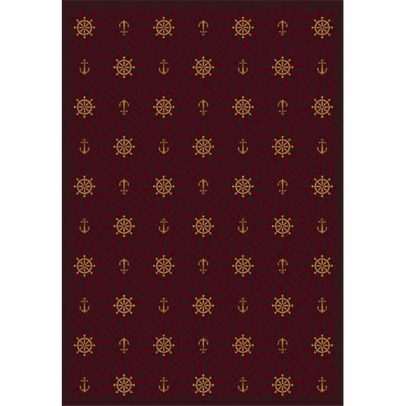Mariner s Tale Wine 5 ft.4 in. x 7 ft.8 in.  WearOn Nylon Machine Tufted- Cut Pile Whimsy Rug