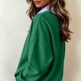thumbnail image 2 of Erwazi Womens Sweatshirt Shirt Collar Fake Two Piece Color Block Long Sleeve Solid Loose Fit Pullover Daily Trendy Casual Tops, 2 of 7