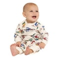 thumbnail image 4 of Mickey and Friends Baby Allover Print Romper with Long Sleeves, Sizes 0/3M-24M, 4 of 7