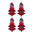thumbnail image 4 of 4 Pcs/ensemble Porte-Couverts de Noël Outil de Tranchage de Vacances Cheminée Murale Centre de Table Fourchette Cuillère Sac de Rangement Décor de Festival de Vacances Rouge, 4 of 5