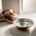 thumbnail image 3 of Serrated Copper Bowl Set - Handcrafted Artistry in 3 Unique Finishes (Copper, Silver, Rainbow Patina), 3 of 11