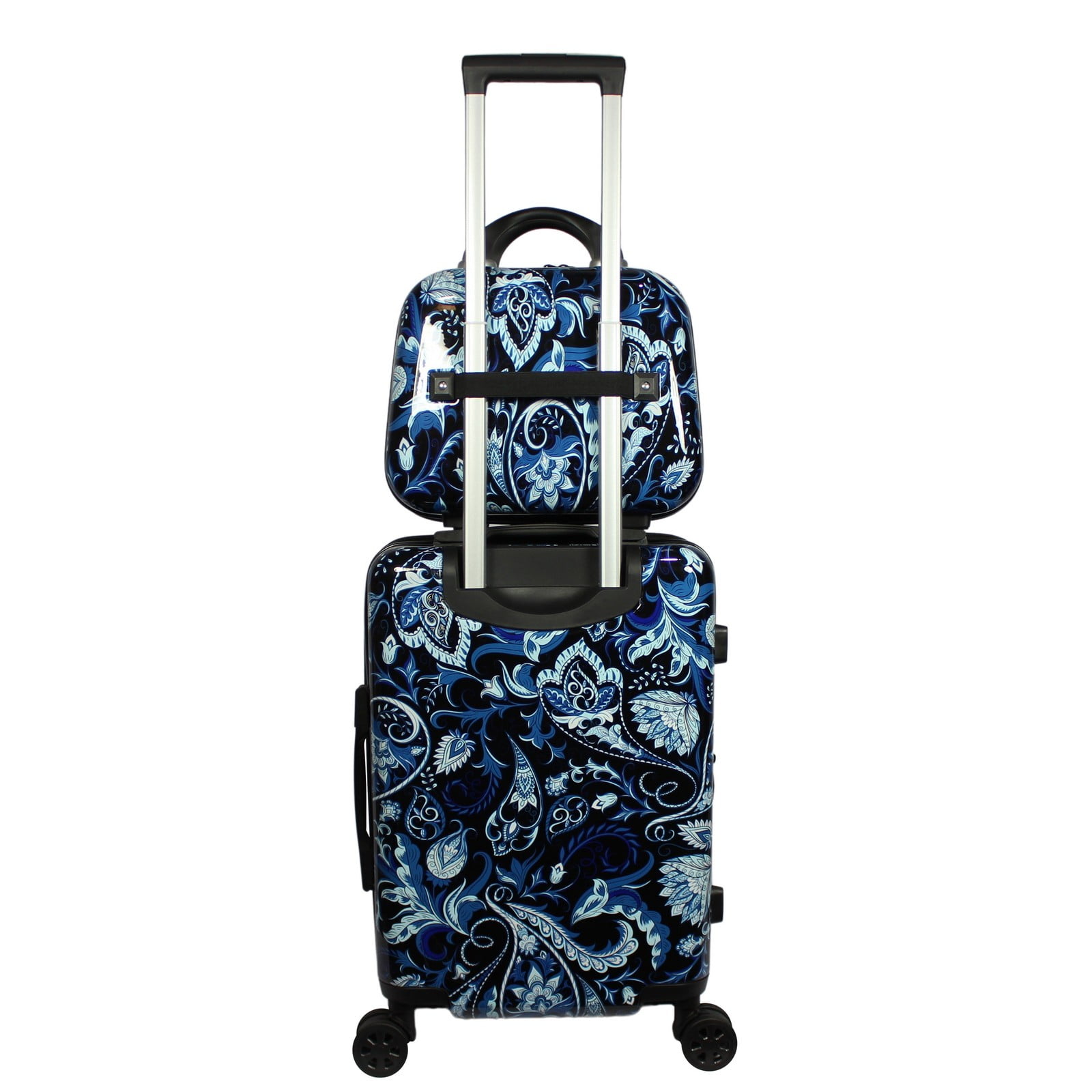 World Traveler Seasons 2-Piece Hardside Carry-On Spinner Luggage Set – Paisley