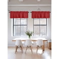thumbnail image 3 of Red Burlap Texture Kitchen Curtain Valances for Windows Farmhouse Short Curtains, Farmhouse Vintage Red Rod Pocket Valance Curtain for Bedroom Cafe Living Room 54"x18", 3 of 8