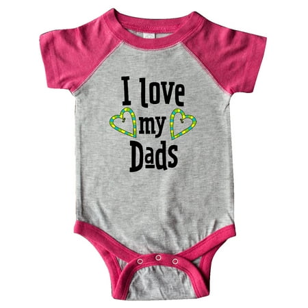 

Inktastic I Love my Dads- hearts Gift Baby Boy or Baby Girl Bodysuit