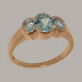 thumbnail image 2 of LBG British Made 18k Rose Gold Natural Aquamarine Womens Statement Ring - 33 size options - Size 6.75, 2 of 6
