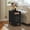 Black, variant on HLR End Table with Charging Station, Modern Night Stand with USB Ports and Outlets for Living Room, Navy Blue