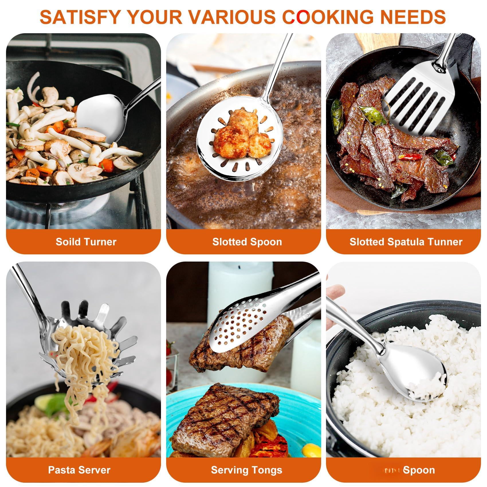 11-Piece 304 Stainless Steel Kitchen Utensil Set, Cooking Tools