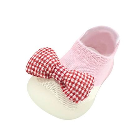 

YWDJ Kids Non-slip Soft Bottom Spring Fall Floor Socks Toddler Shoes Red 18