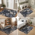 thumbnail image 5 of Area Rugs 4'x6'. Natural Stone Carpet Runner Indoor Outdoor Rugs Home Decor Aesthetic, Farmhouse Rustic Geometric Wall Non Slip Mats Washable Accent Rug for Living Room Bedroom, 5 of 8