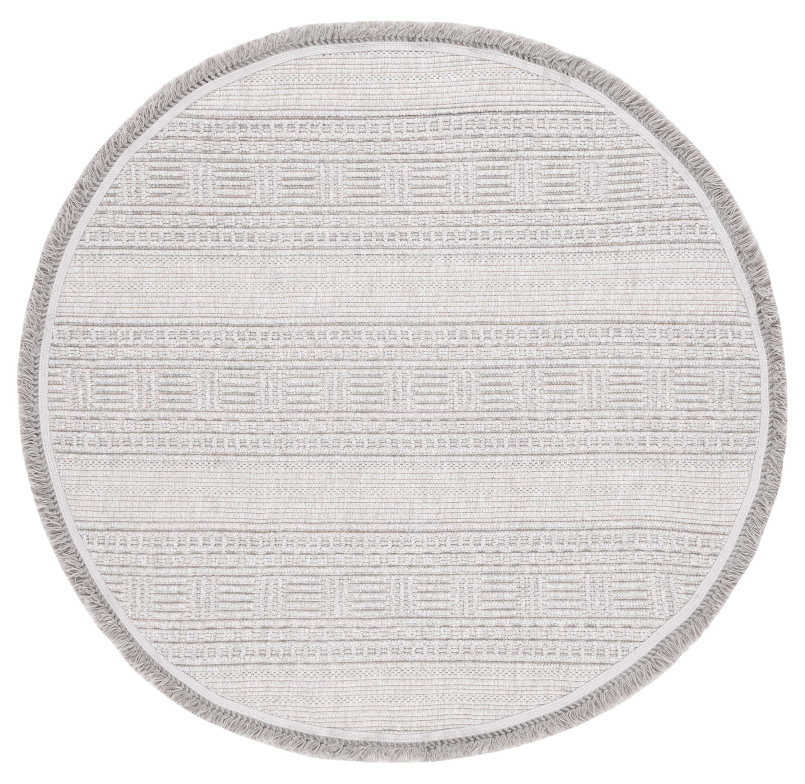 SAFAVIEH Camden Elvina Trellis Area Rug, Gray, 5'3" x 5'3" Round