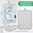 thumbnail image 3 of Two Pieces Of Square Heat Insulation Pad Oven Mitts 7x9.8 Inch Oven Microwave Kitchen Cooking Baking Cute Blue Cartoon Rabbit, 3 of 7