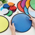 thumbnail image 3 of 8Pcs 8 Colors Nylon Foldable Flying Disc Fans 9.8inch Colorful Sublimation Fans Black Edge Folding Fan Set with Bag for Fan DIY Outdoor Activity for DIY, 3 of 9