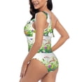 thumbnail image 5 of Yiaed Plants and Insects Print Women One Piece Swimsuits Tummy Control One Shoulder Bathing Suits Pattern Ruffle Swimwear-Medium, 5 of 8