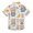 Teddy Bear and Moon, variant on Small Short Sleeve Button Down Shirts Monkey Faces Flowers Dots Casual Shirt 3-10 Years