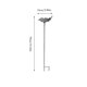 thumbnail image 3 of Comedero para pájaros de hierro forjado con diseño de flores y aves, adorno de jardín exterior resistente al óxido y estación de alimentación, 79 cm de largo, 3 of 7