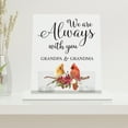 thumbnail image 6 of LifeSong Milestones "Grandpa & Grandma" Cardinal with Poinsettia Acrylic Tea Light Holder Christmas Centerpiece for Table, 6 of 7