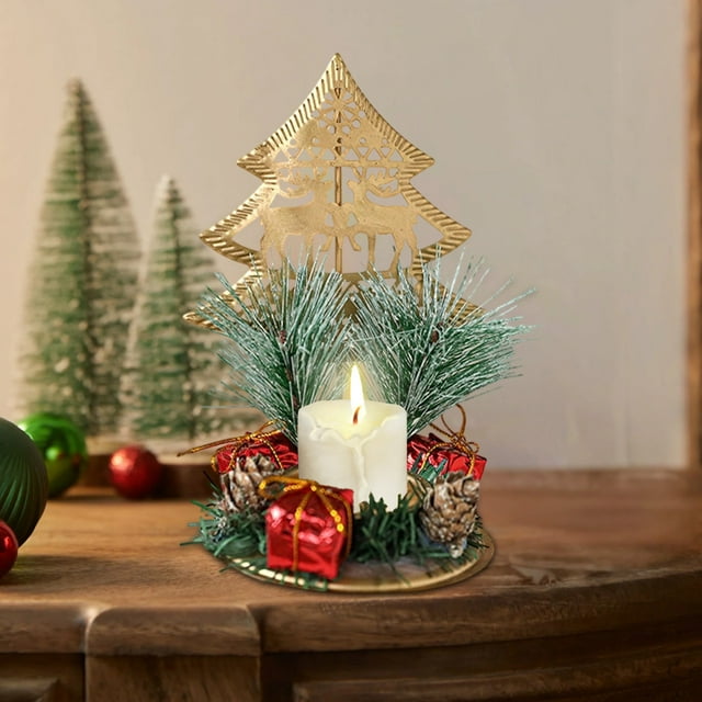DIANWUDG Golden Wrought Iron Window Display Candle Tray