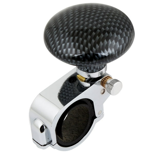 Car Carbon Fiber Pattern Power Handle Steering Wheel Aid Spinner Knob