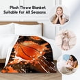 thumbnail image 5 of Basketball Blanket - Lightweight Warm Cozy Sports Throw Blankets for Boys Girls - Basketball Theme Gifts for Basketball Player Team - 40x50 Inches Fleece Blanket for Sofa Couch, 5 of 6