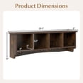 thumbnail image 3 of Costway Hanging Entryway Shelf Coat Rack Wall Mounted Storage Cabinets Brown, 3 of 10