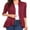 Wine Red, variant on Inevnen Women's Casual Lightweight Open Front Cardigans Soft Draped Ruffles 3/4 Sleeve Cardigan