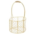 thumbnail image 4 of Golden Iron Gift Basket with Handle for Home Decor and Storage Small Baskets for Gifts 6.5 inches, 4 of 5