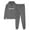 Dark Gray, variant on 2 Piece Lounge Set Women Fleece Long Sleeve Hoodie with Pocket and Joggers Heart Fall Drawstring Sportwear