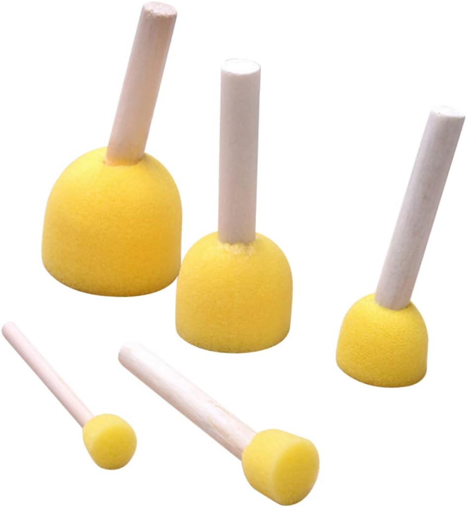 5pcs Circle Template Bulk Sponges Graffiti Stencils Art Foam Brush Foam