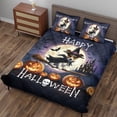 thumbnail image 3 of Happy Halloween Jack Russell Terrier Witch Pumpkins Bats Quilt Bedding Set Parson Jack Dog Lover 1 Blanket Bed Cover 2 Pillowcases - 13012, 3 of 5