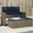 Grey, variant on vidaXL Reclining Patio Bench with Cushions Brown Poly Rattan