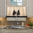 thumbnail image 5 of FREEAMG 24 Inch Length Kitchen Curtains Cowboy 2 Panels Half Window Sheer Curtains Rod Pocket Farmhouse Short Drapes for Bathroom Cafe Basement, 5 of 7
