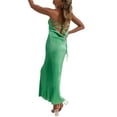thumbnail image 5 of Blotona Women Strapless Knitted Maxi Dresses Sexy Twisted Knot Front Sleeveless Long Dress Backless Bodycon Split Summer Party Dress, 5 of 6