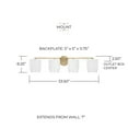 thumbnail image 3 of Capital Lighting 153041-549 Weller 4 Light 34" Wide Vanity Light - Matte Brass / White, 3 of 7
