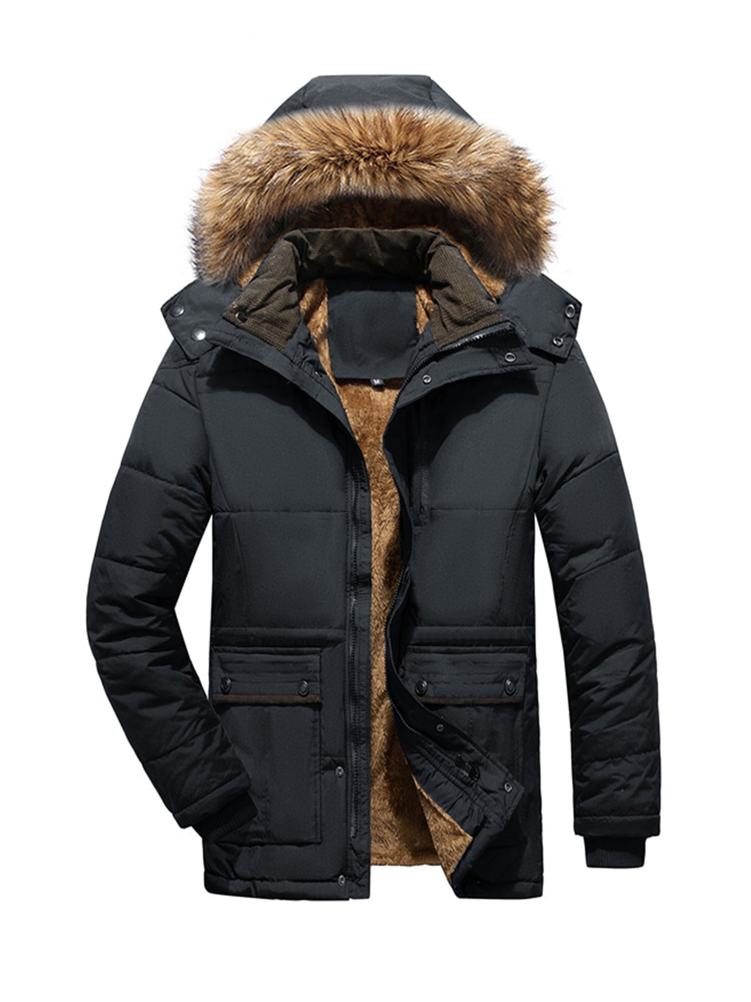 fleece lined padded coat