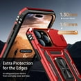 thumbnail image 5 of for iPhone 14 Pro Case with Sliding Camera Cover + Screen Protector - Metal Magnetic Kickstand - Military-Grade Shockproof Matte Protective Phone Cover 6.1" for Women Girls - Red, 5 of 13