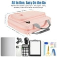 thumbnail image 2 of MoKo Zipper Binder with Strap Handle, 2 inch 3 Ring 500 Sheet Capacity Multi-Pockets Binder Organizer, School Office Supplies, Pink, 2 of 7