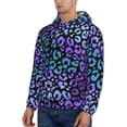 thumbnail image 2 of Hoodies for Men - Stripe Purple Leopard Print Long Sleeve Comfrt Men'S Fashion Hoodies & Sweatshirts, Sweatshirts for Men Hoodies Pullover Clothing Clothes with Pouch, 2 of 7
