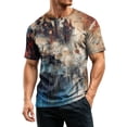 thumbnail image 4 of DORKASM Men Halloween Shirts Crew Neck Pumpkin Causal T Shirt Short Sleeve Skeleton Spooky Vacation T-Shirt Funny Print 2026 Trendy Tops Blue M, 4 of 6