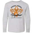 thumbnail image 3 of Inktastic Leukemia Awareness Staying Strong Together and Orange Ribbon Long Sleeve Youth T-Shirt, 3 of 5