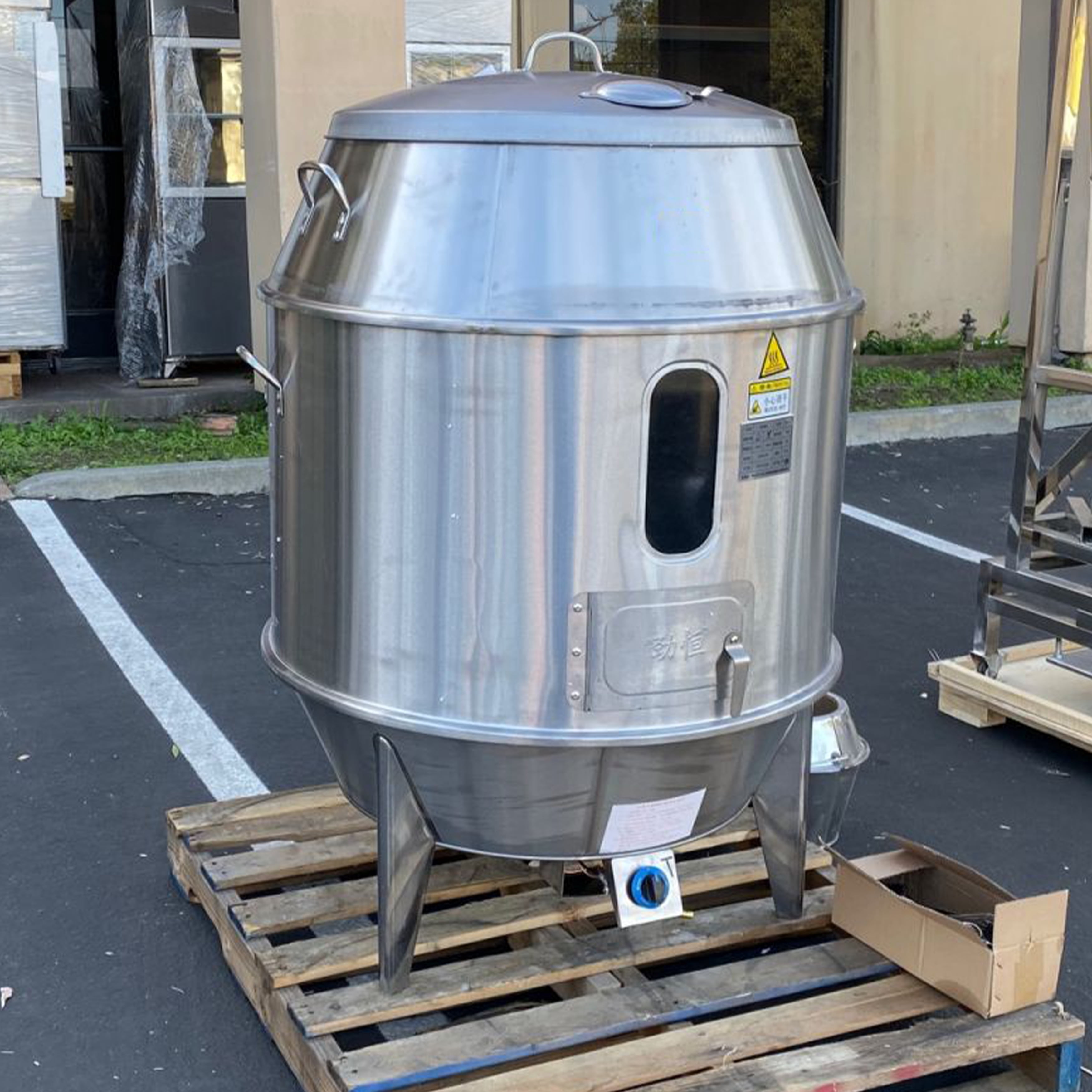 Commercial Gas Charcoal Dual Use Roaster Oven Roasting Machine, Cantonese Roast Charcoal GAS Duck Machine