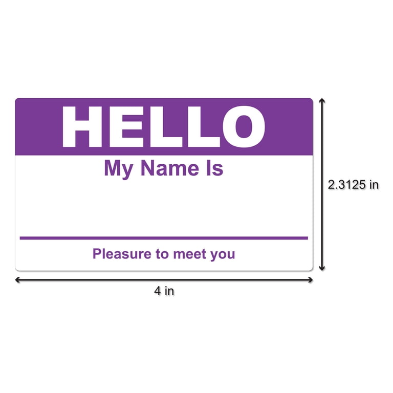 Hello My Name Is Purple