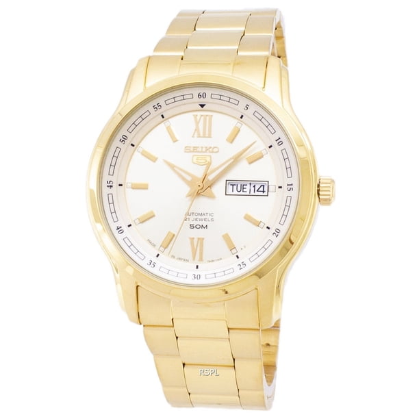 Seiko Reloj Automático 5 con Esfera Color Champán para Hombre SNKP20J1