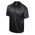 thumbnail image 2 of Men's Colosseum Black Wyoming Cowboys Honeycomb Raglan Polo, 2 of 3