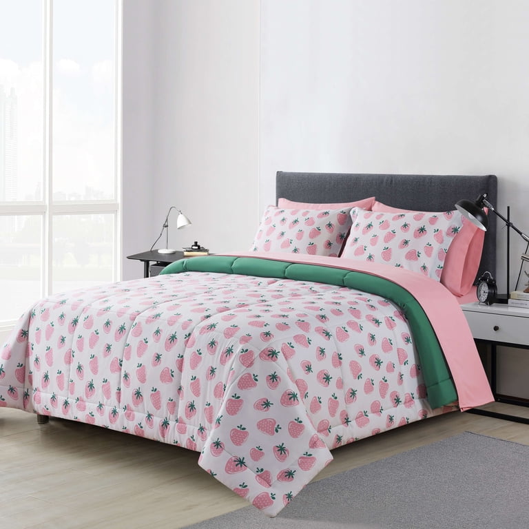 Mainstays 7-Piece Reversible Bed in a Bag with Laundry Tote