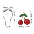 thumbnail image 2 of Ganchos Decorativos Para Cortina De Ducha De Cerezo, Anillos Para Barra De Ducha De Baño, Anillo De Cortina De Acero Inoxidable De Metal A Prueba De Óxido, Juego De 12 Con Colgante De Decoración De Re, 2 of 5